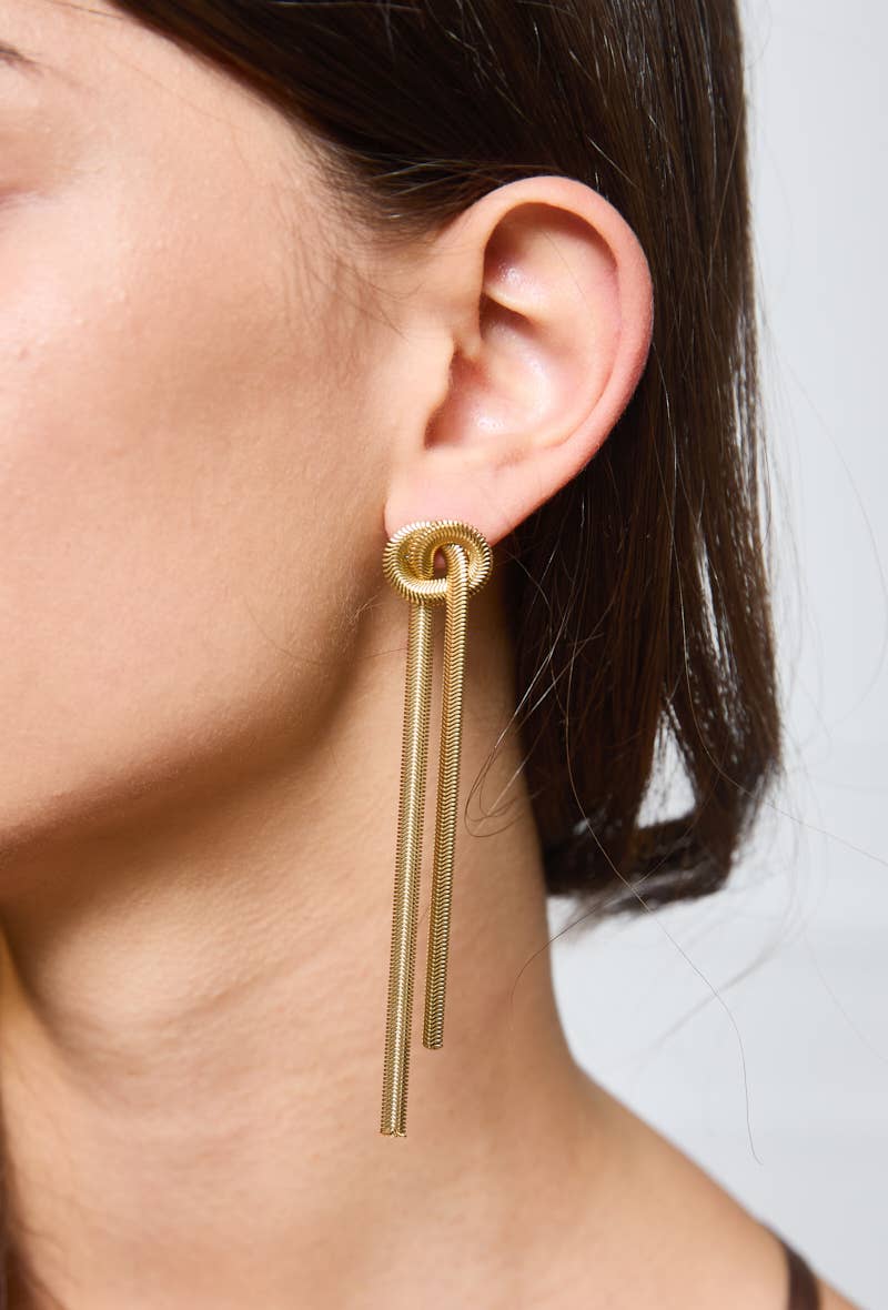 Infinite earrings - Yellow Gold