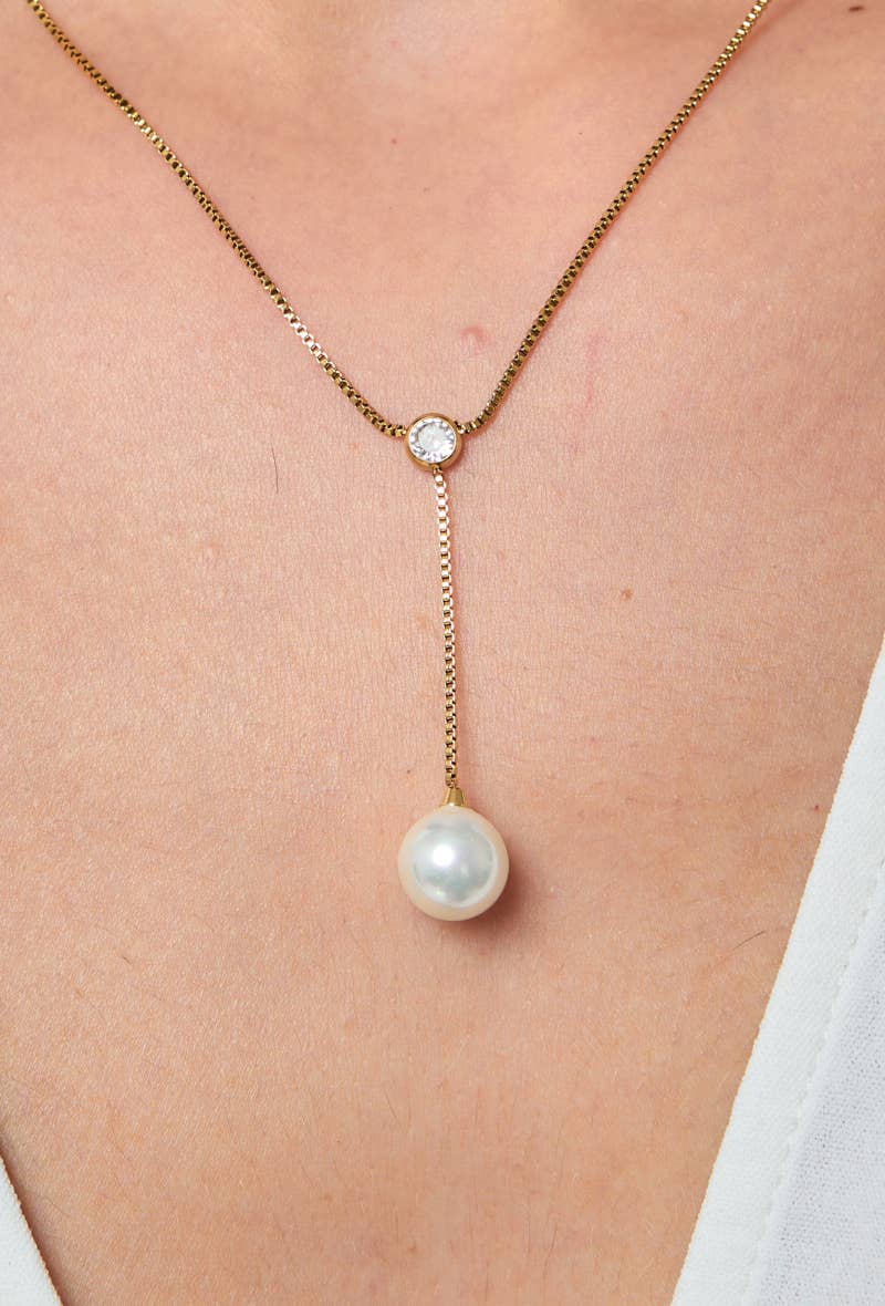 Enlighten Me pearl necklace - Silver