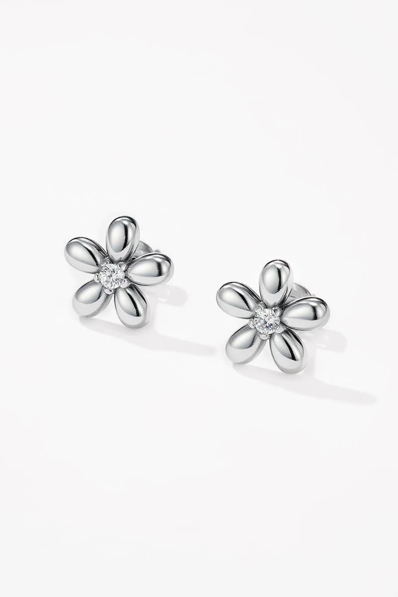 Flower earrings - Silver