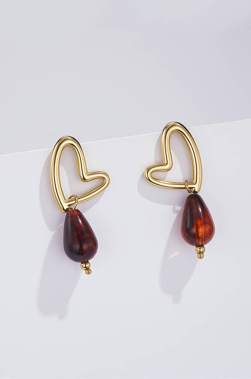 Loving Hear earrings - Yellow Gold