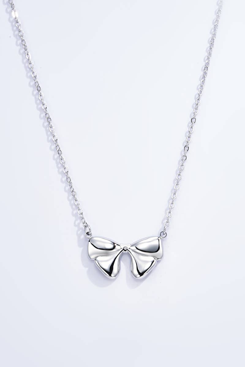 Bow necklace - Silver