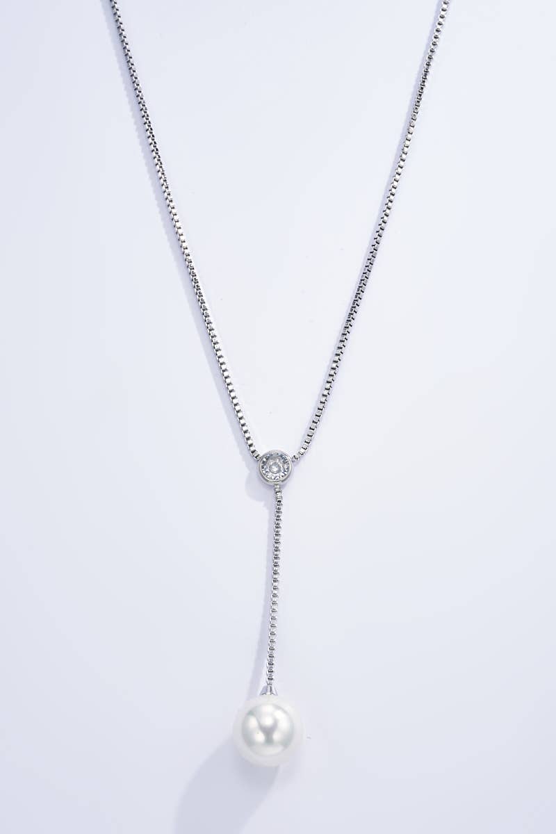 Enlighten Me pearl necklace - Silver