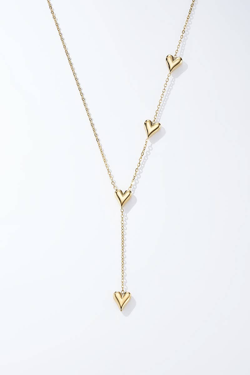 Heart Me Y-type necklace - Yellow Gold