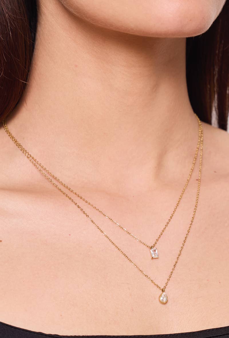 Drop necklace - Yellow Gold