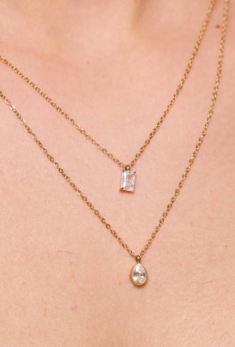 Drop necklace - Yellow Gold