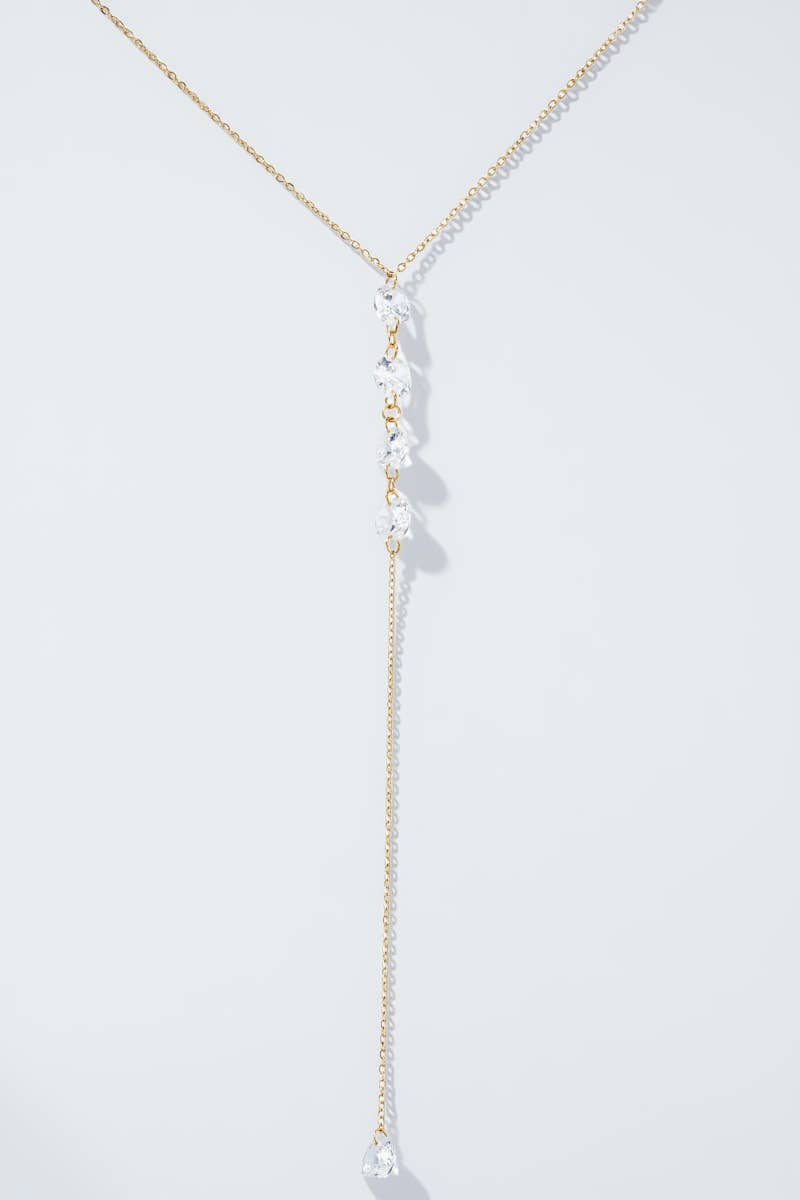 Descending necklace - Yellow Gold