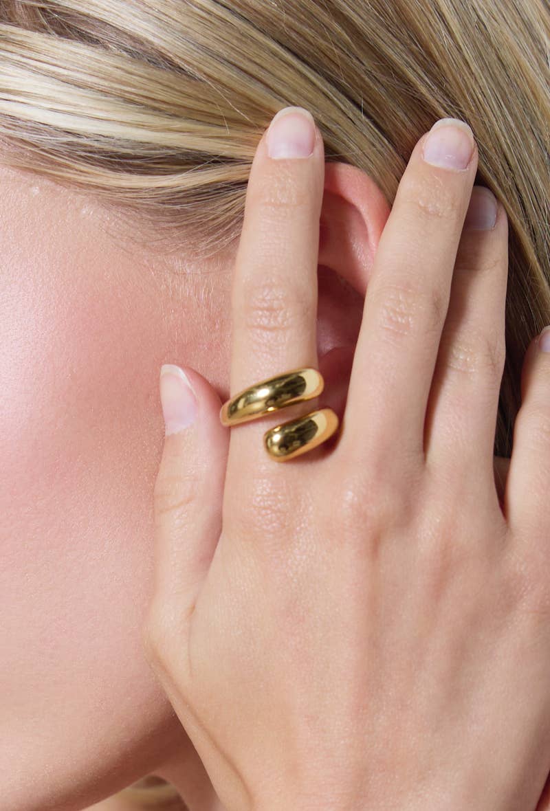 Drop ring - Yellow Gold