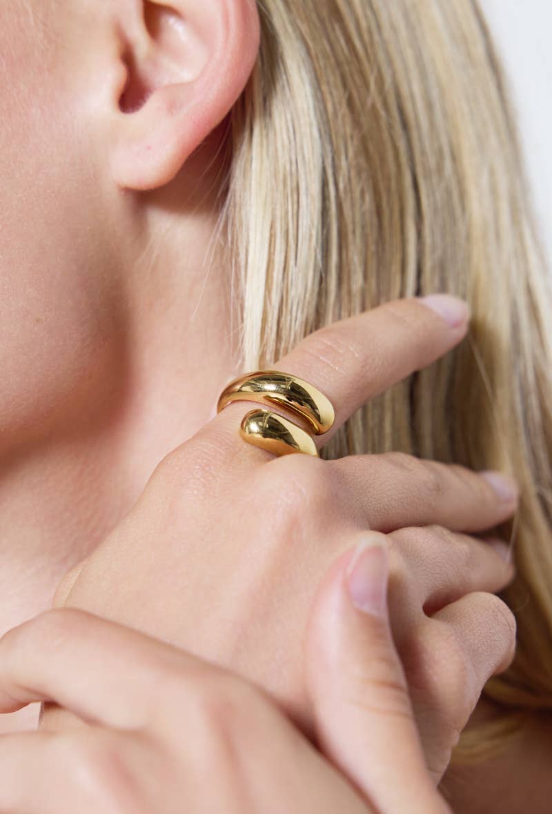 Drop ring - Yellow Gold