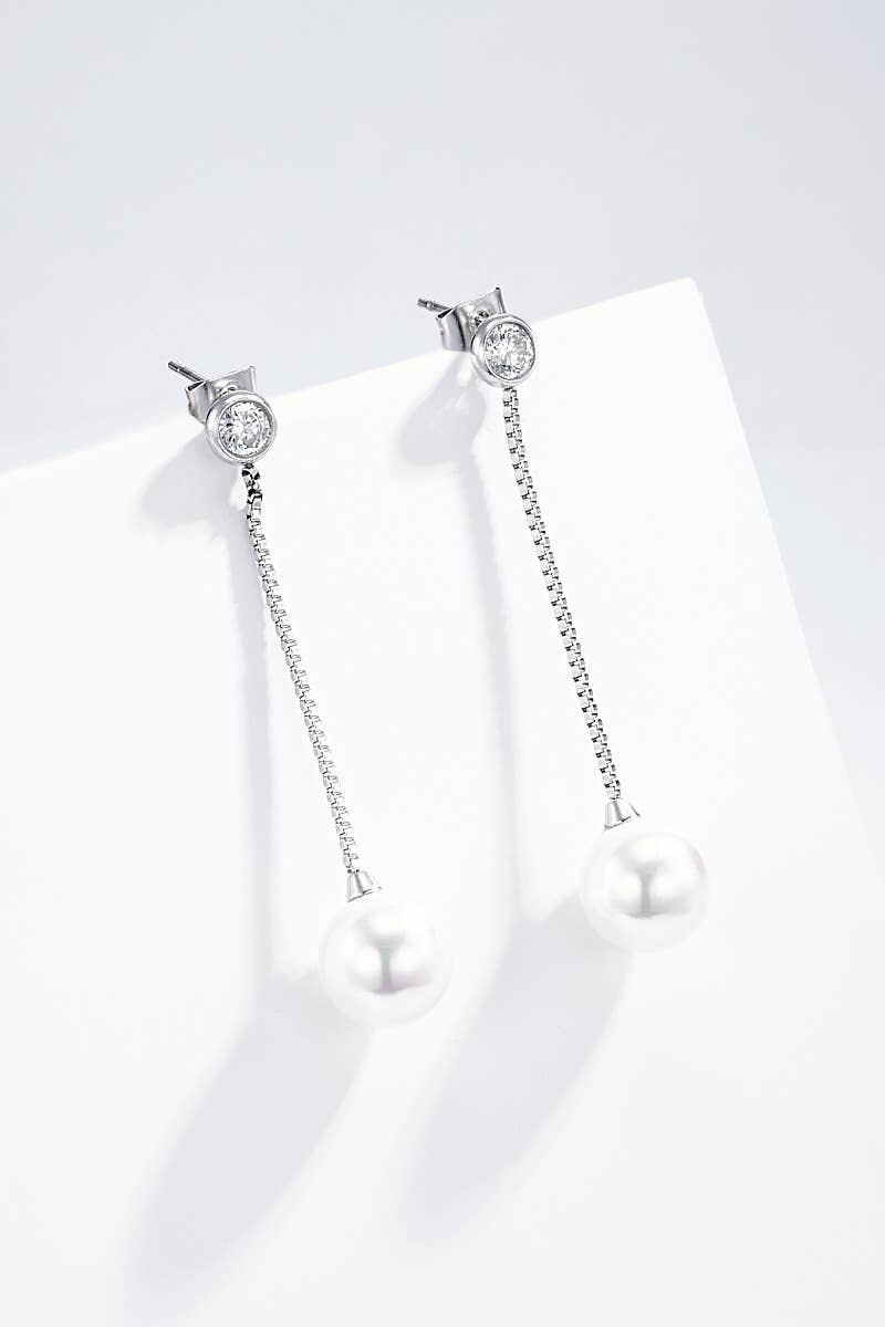 Enlighten Me pearl earrings - Silver