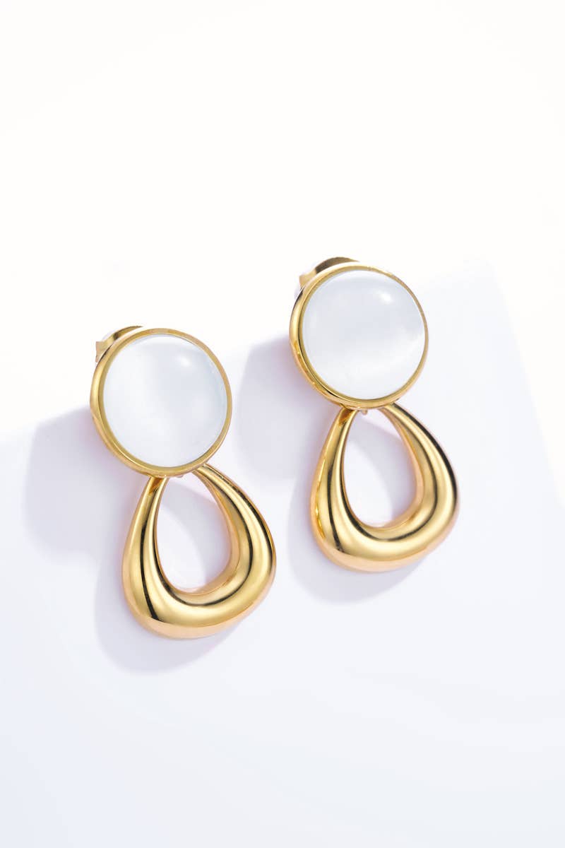 Pearl-Ring earrings - Yellow Gold