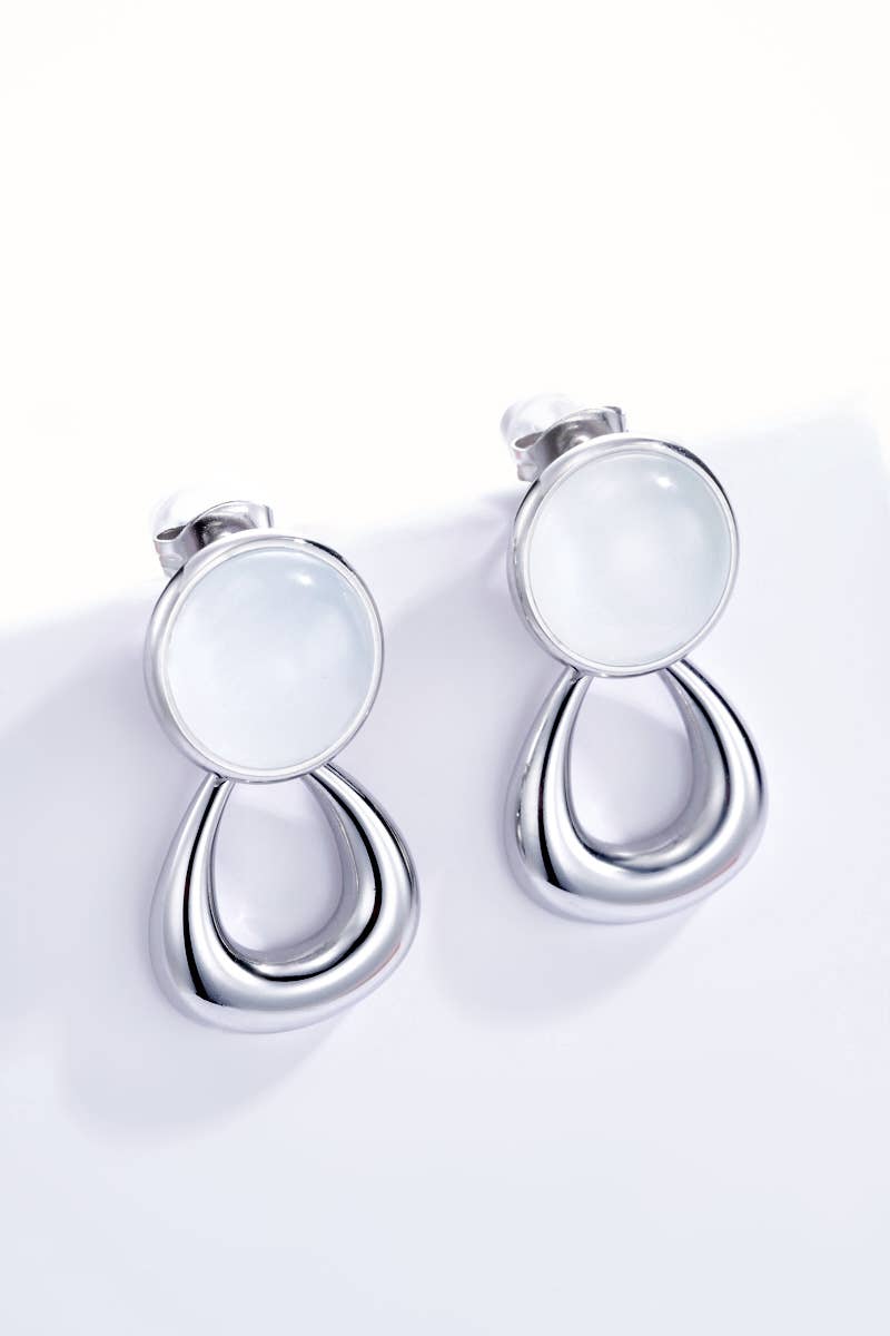 Pearl-Ring earrings - Silver